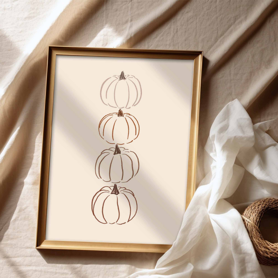 Minimal Pumpkins Print