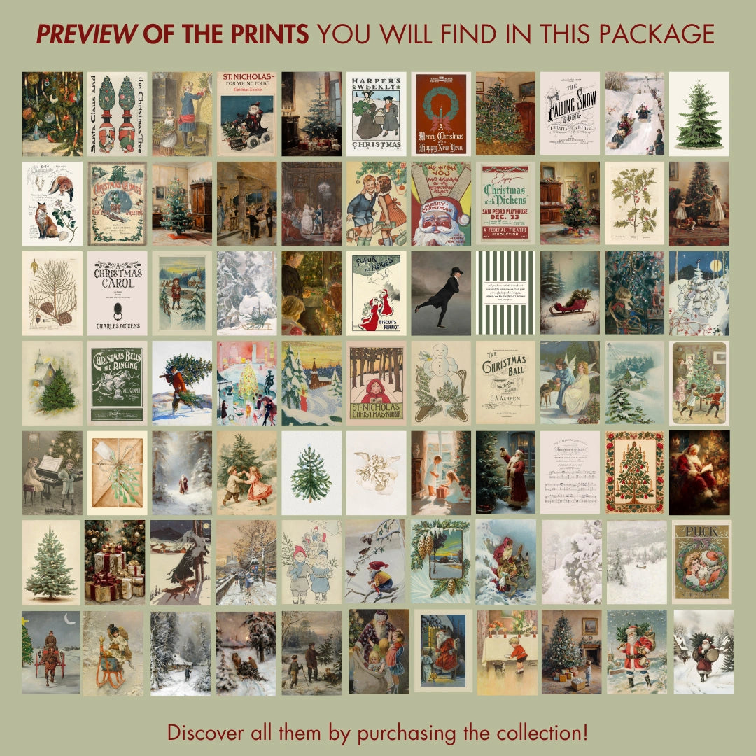 Vintage Christmas & Winter, over 300 prints