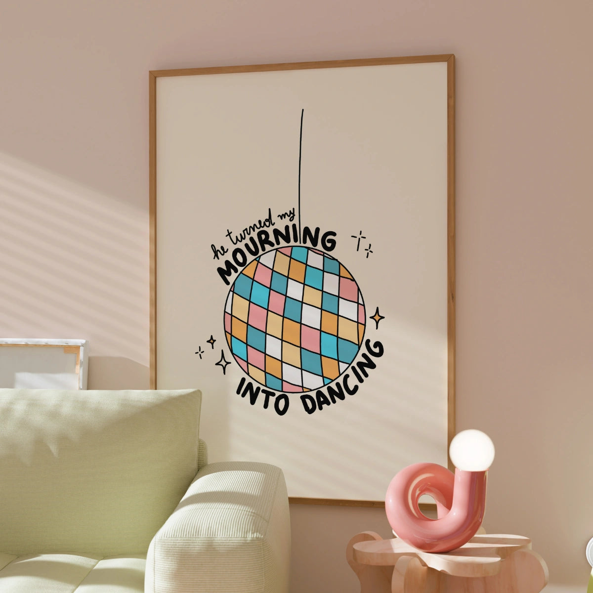 Mourning Into Dancing Print – Christian Disco Ball Wall Art