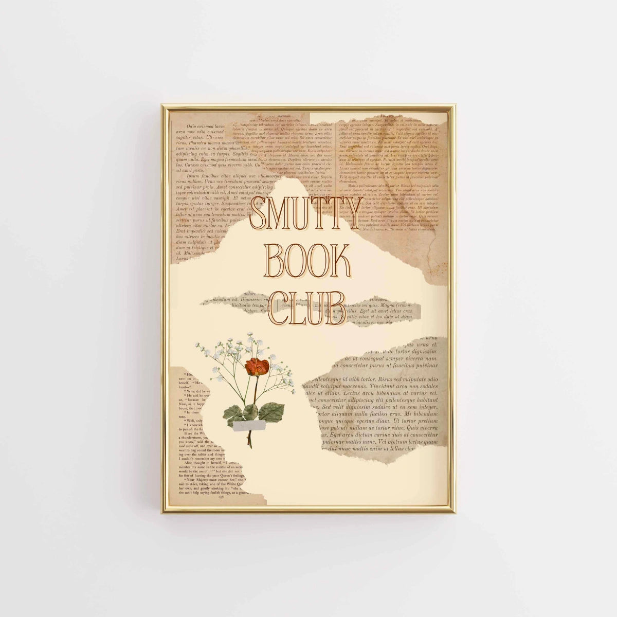 Smutty Book Club Wall Art – Vintage Page Poster