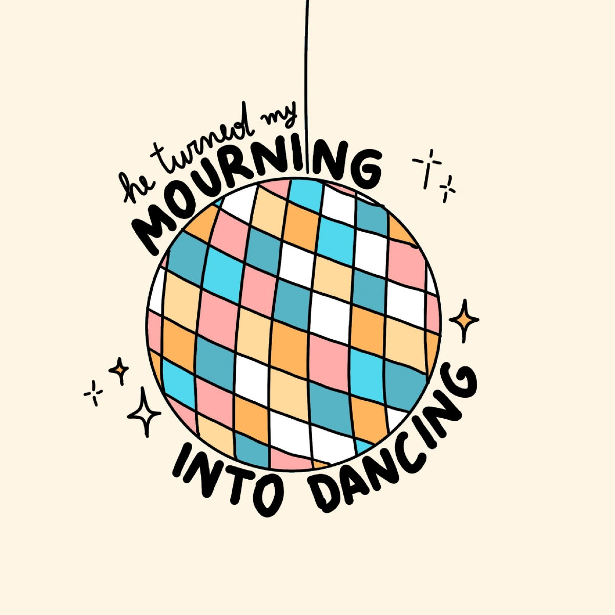 Mourning Into Dancing Print – Christian Disco Ball Wall Art