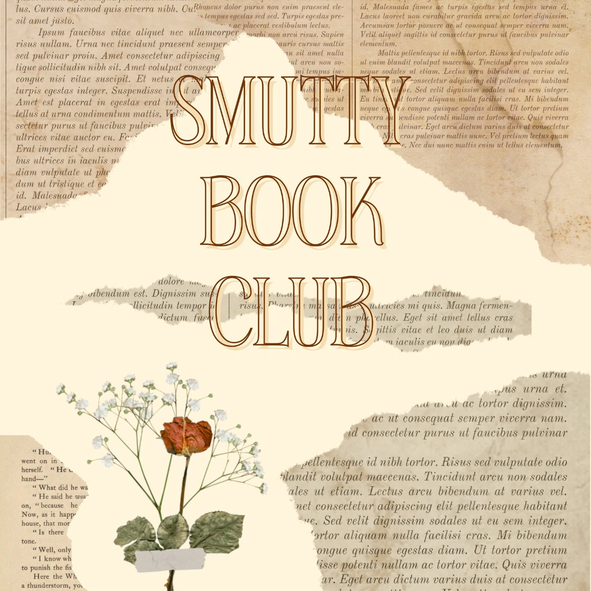 Smutty Book Club Wall Art – Vintage Page Poster