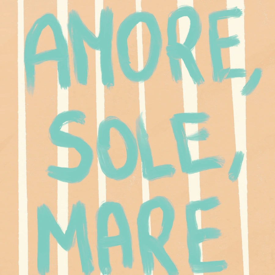 Amore Sole Mare Wall Art - Italian Summer Quote Print