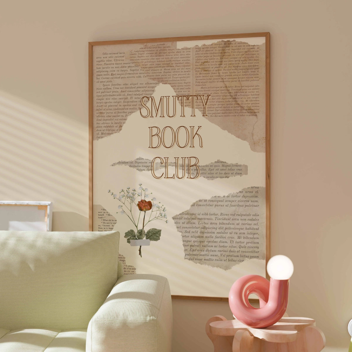 Smutty Book Club Wall Art – Vintage Page Poster