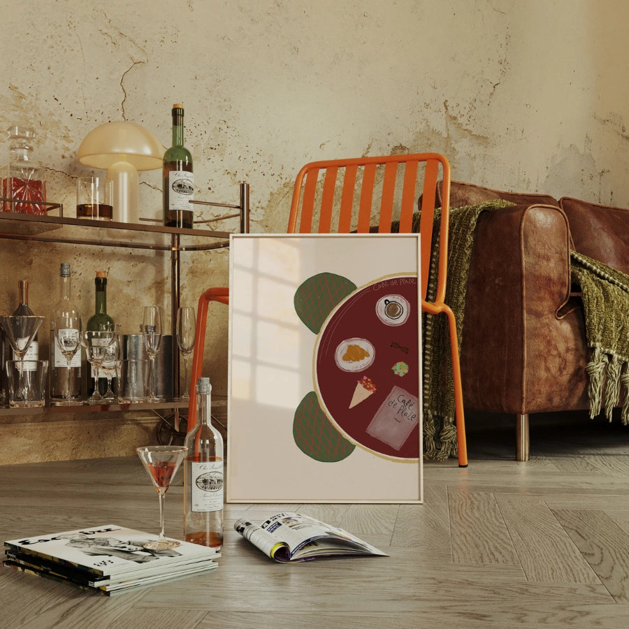 Café de Flore Paris Print – French Café Wall Art