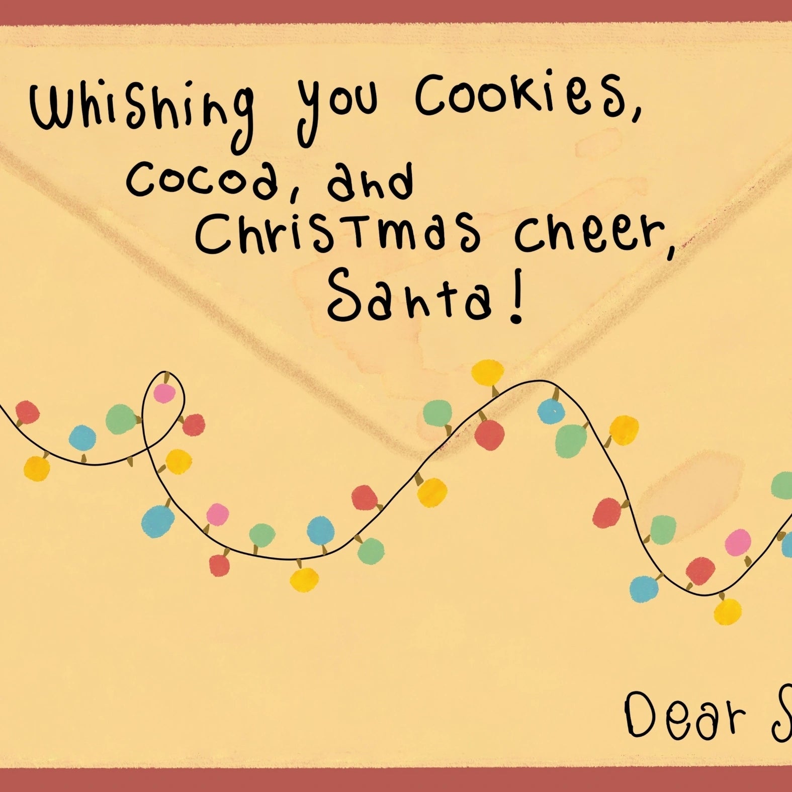 Stampa di una simpatica lettera natalizia