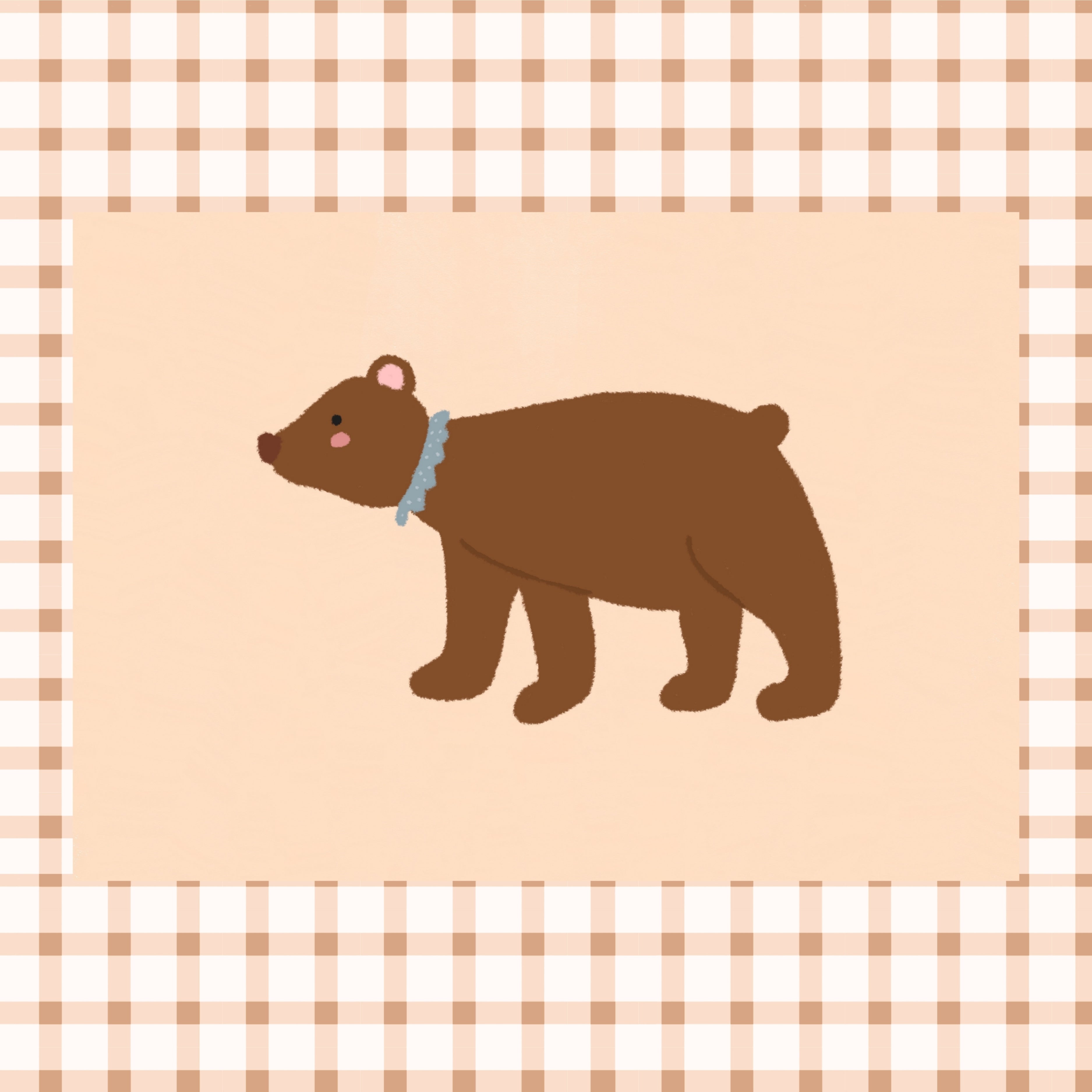 Brown Bear Nursery Print