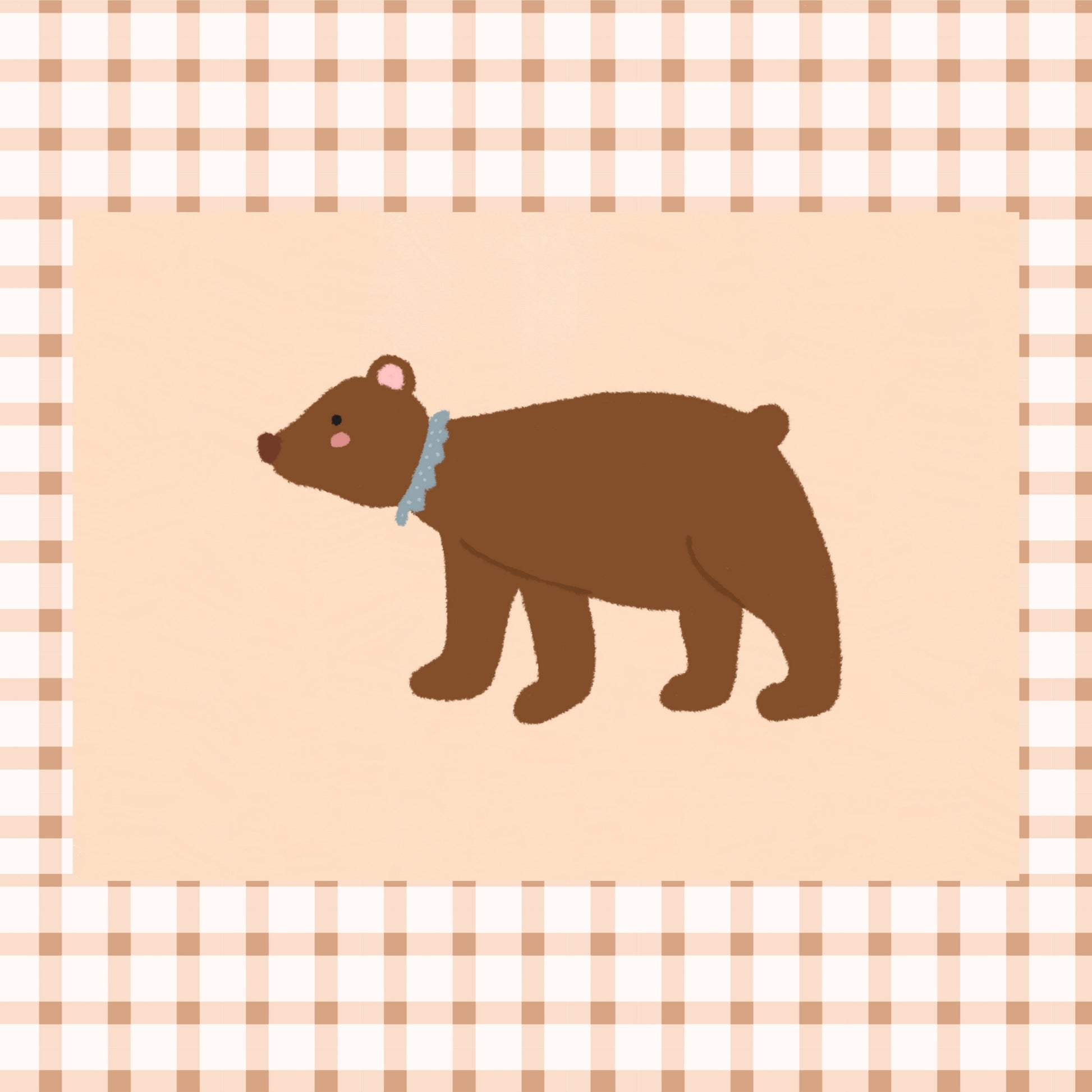 Brown Bear Nursery Print