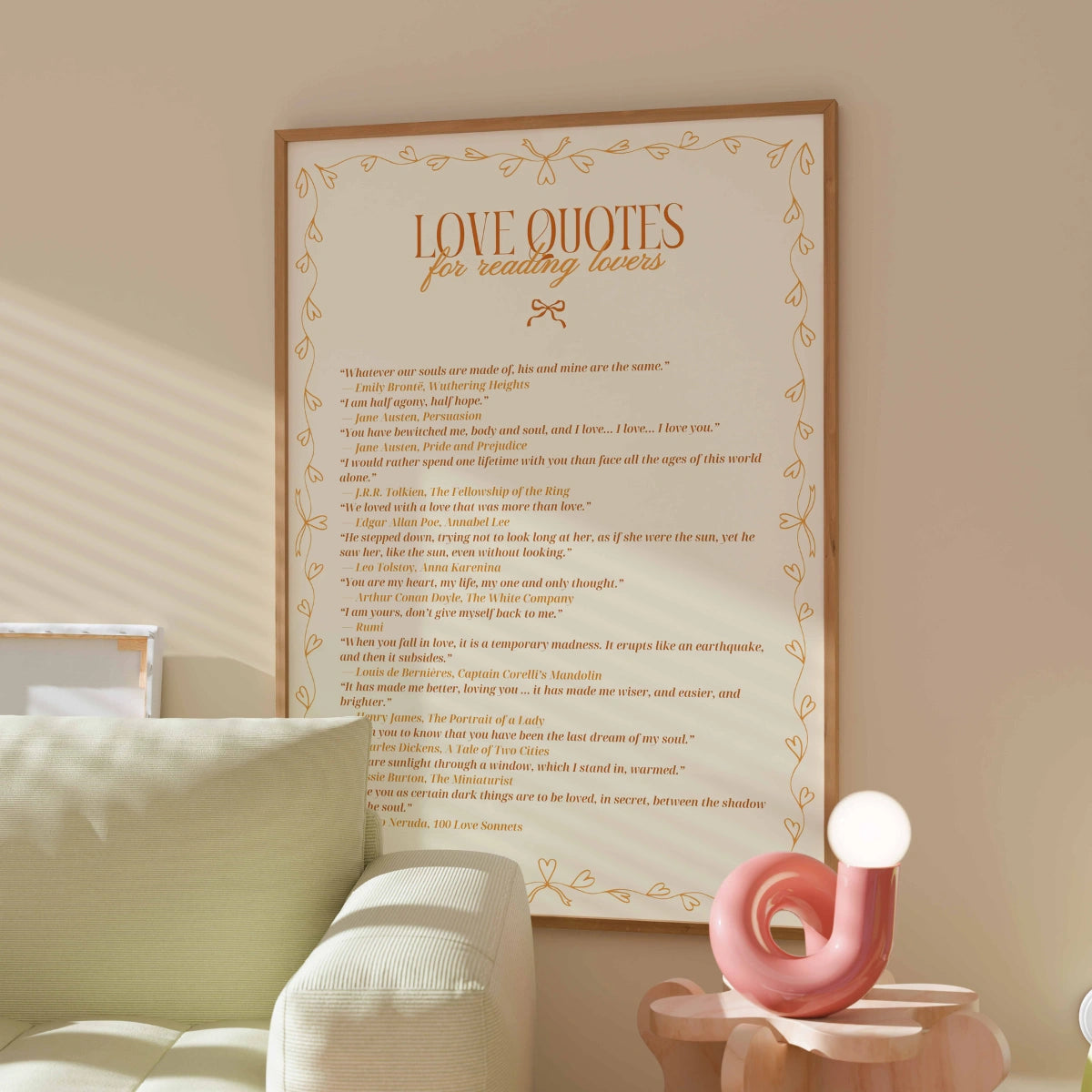 Love Quotes Print – Romantic Literary Wall Art