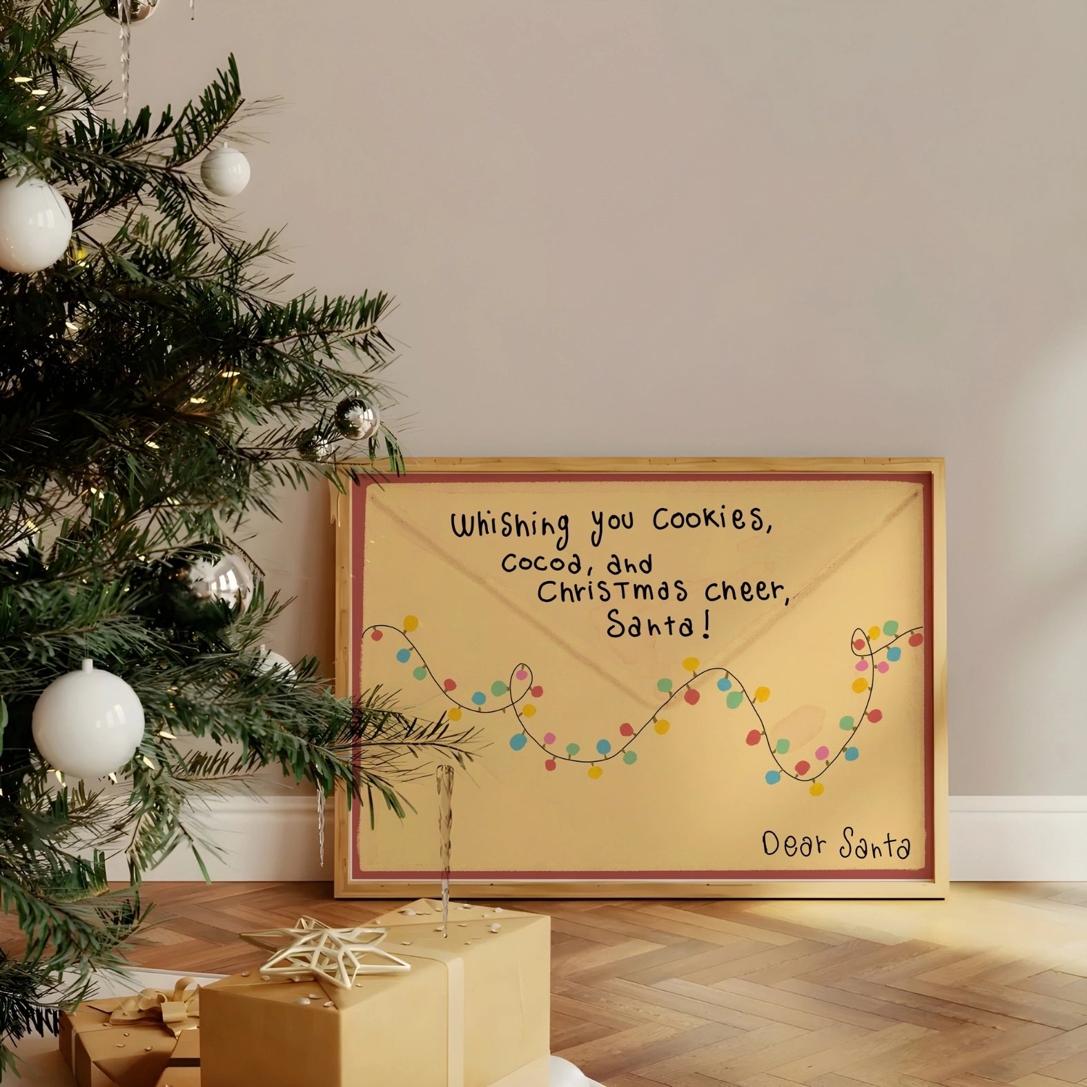 Stampa di una simpatica lettera natalizia