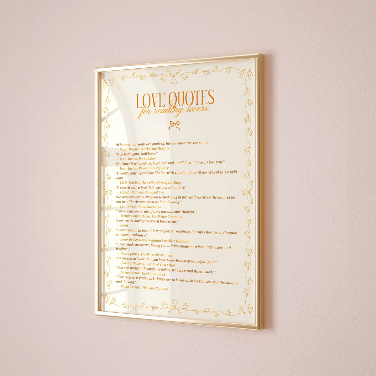 Love Quotes Print – Romantic Literary Wall Art