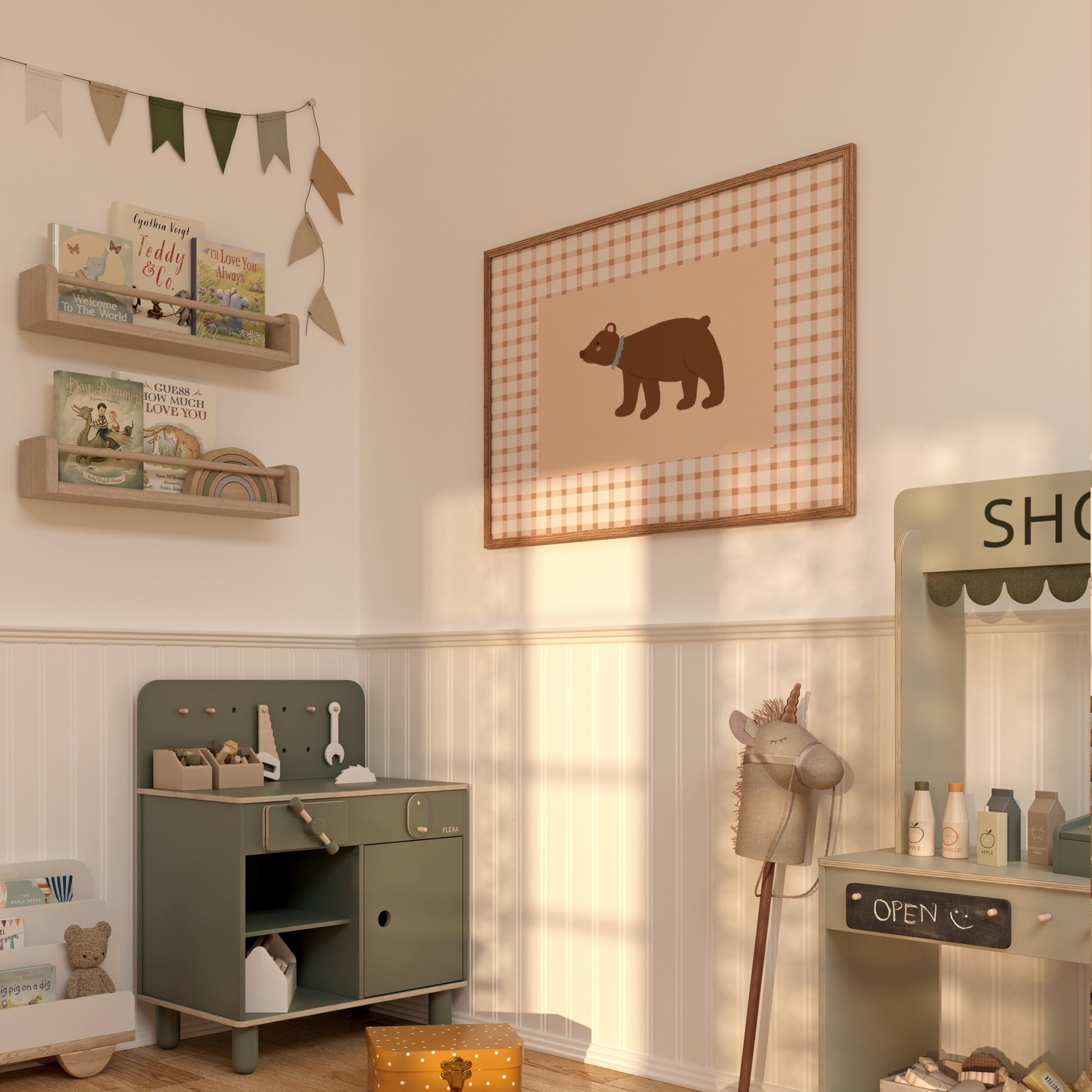 Brown Bear Nursery Print