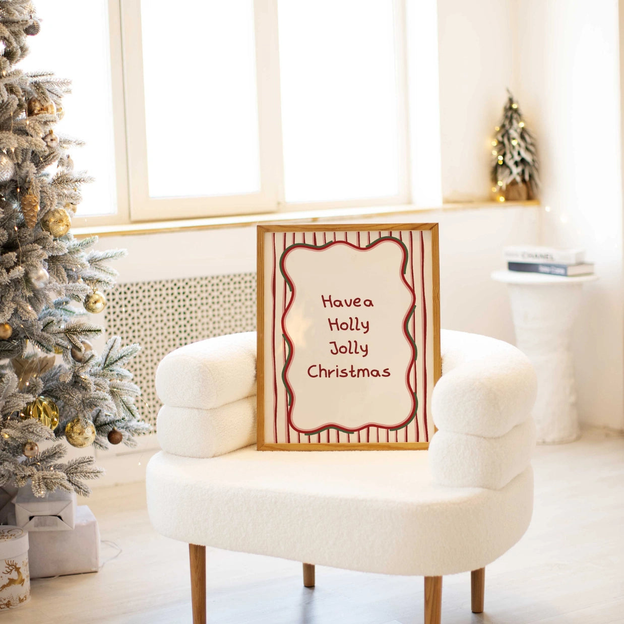 Holly Jolly Christmas Quote Poster