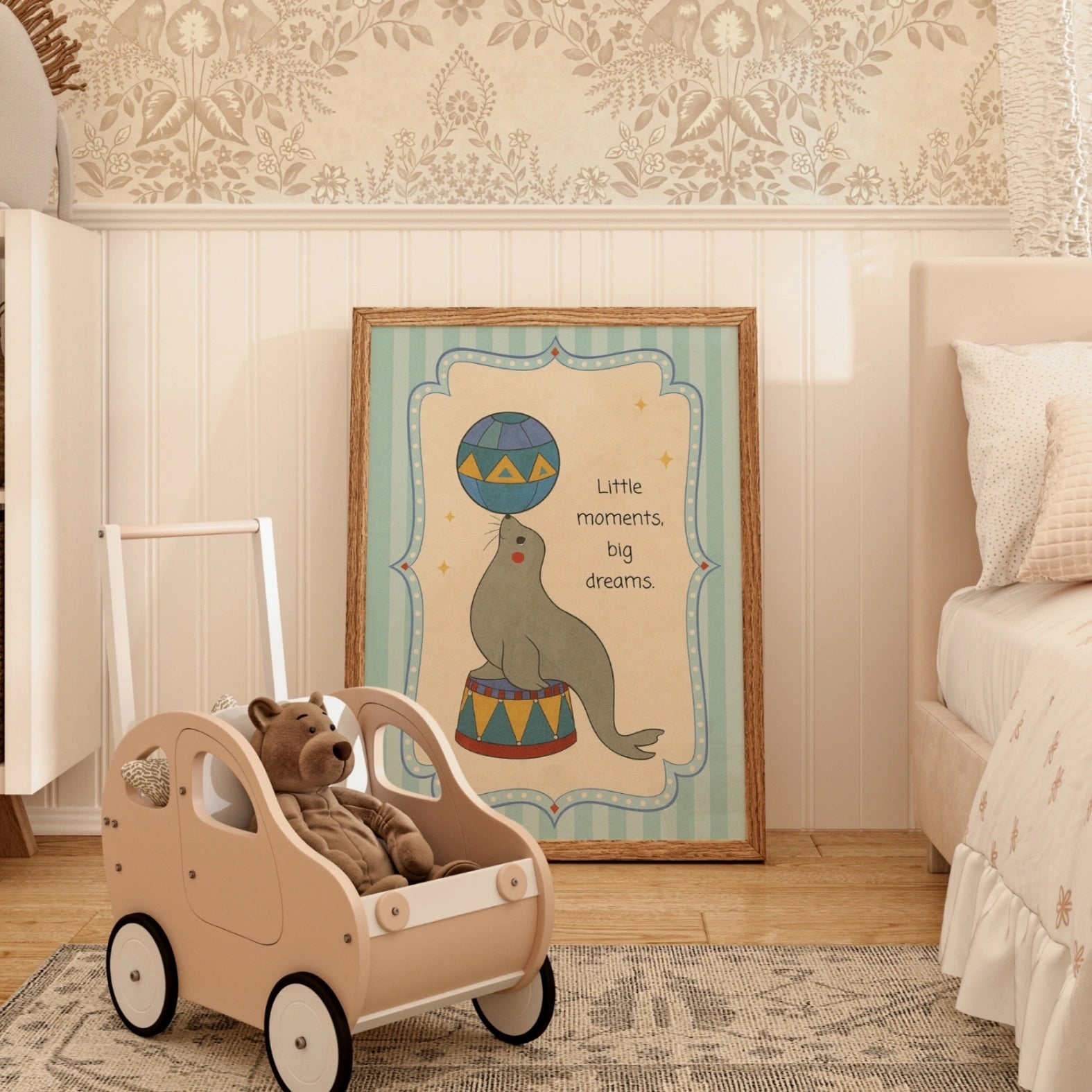 Seal Circus Nursery Print
