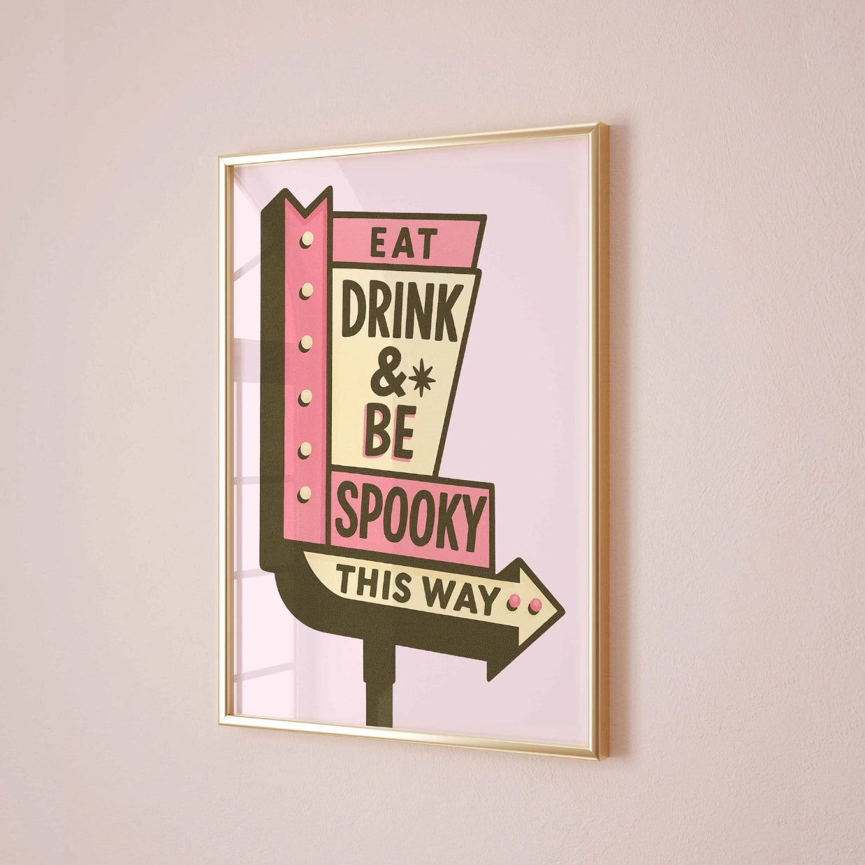 Eat Drink & Be Spooky – Retro Halloween Print