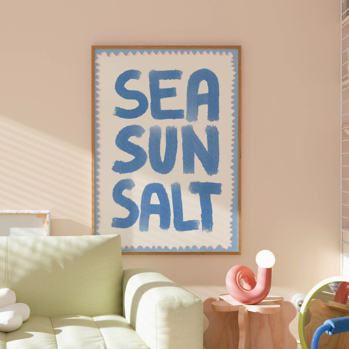 Sea Sun Salt Wall Art - Bold Coastal Print