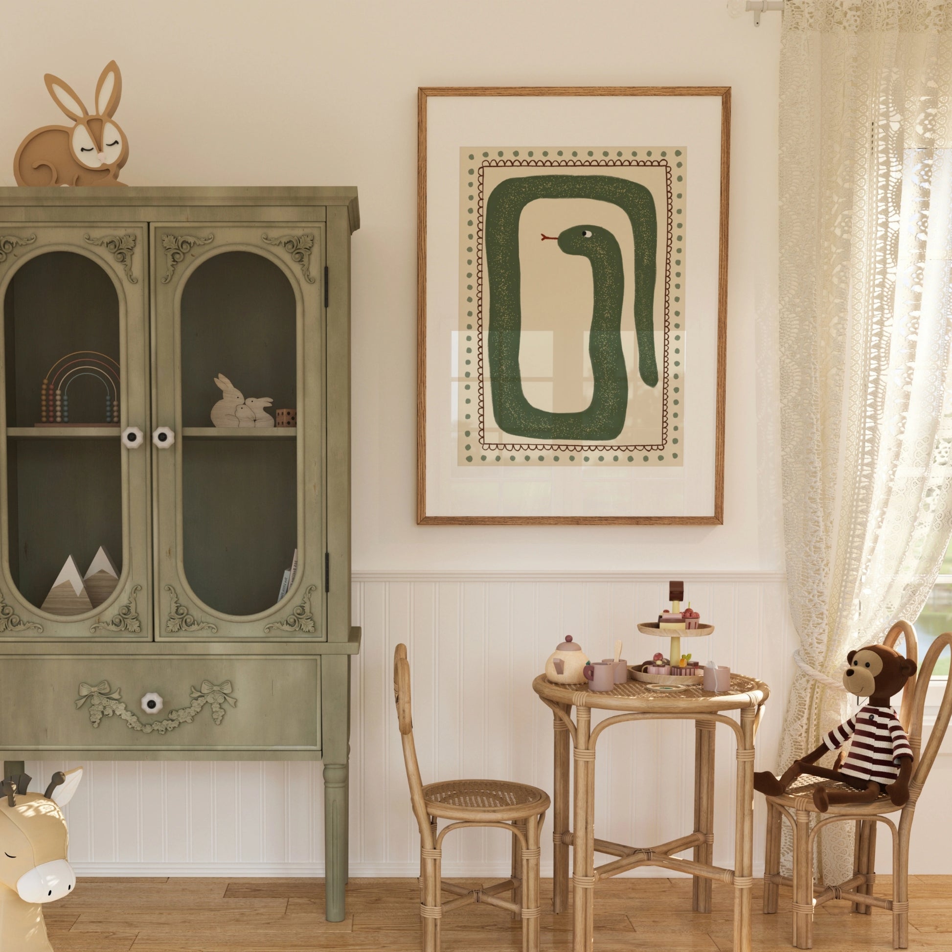 Playful Reptile Illustration