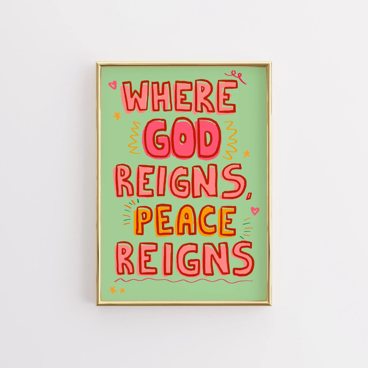 God Reigns Peace Print – Christian Wall Art