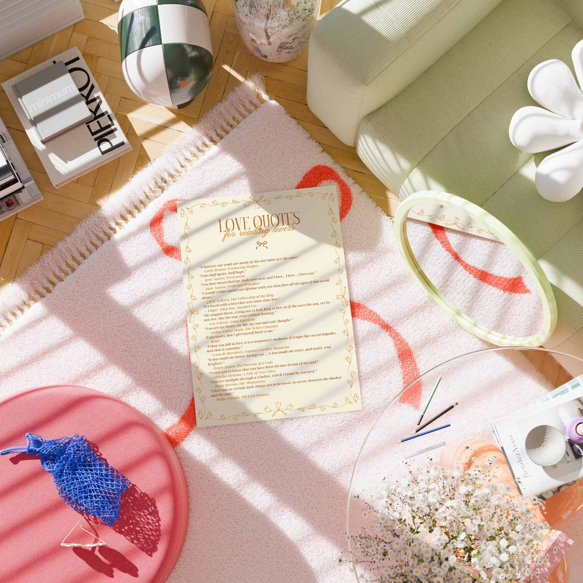 Love Quotes Print – Romantic Literary Wall Art