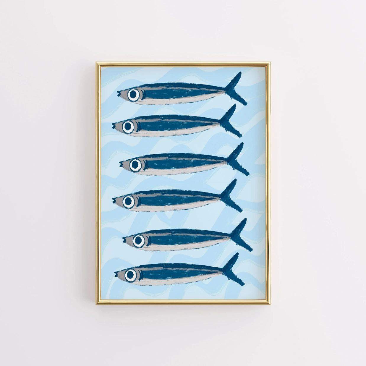 Sardines Summer Print – Trendy Coastal Wall Art