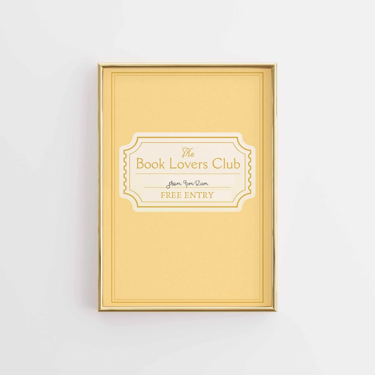 Book Lovers Club Print – Vintage Reading Poster