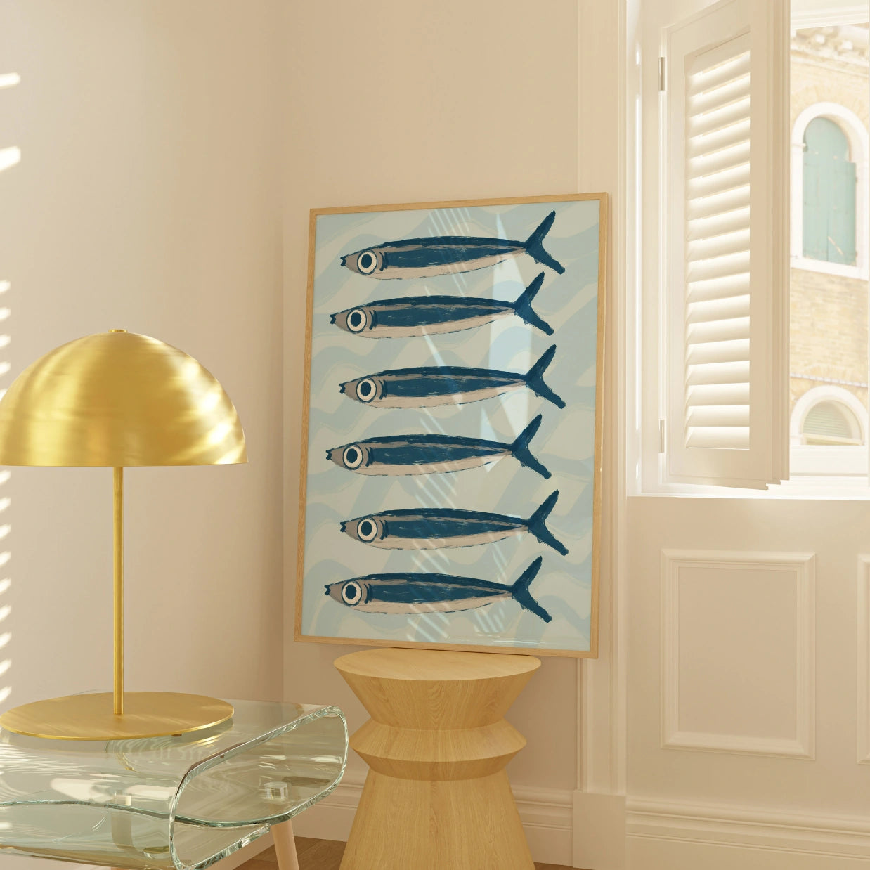 Sardines Summer Print – Trendy Coastal Wall Art