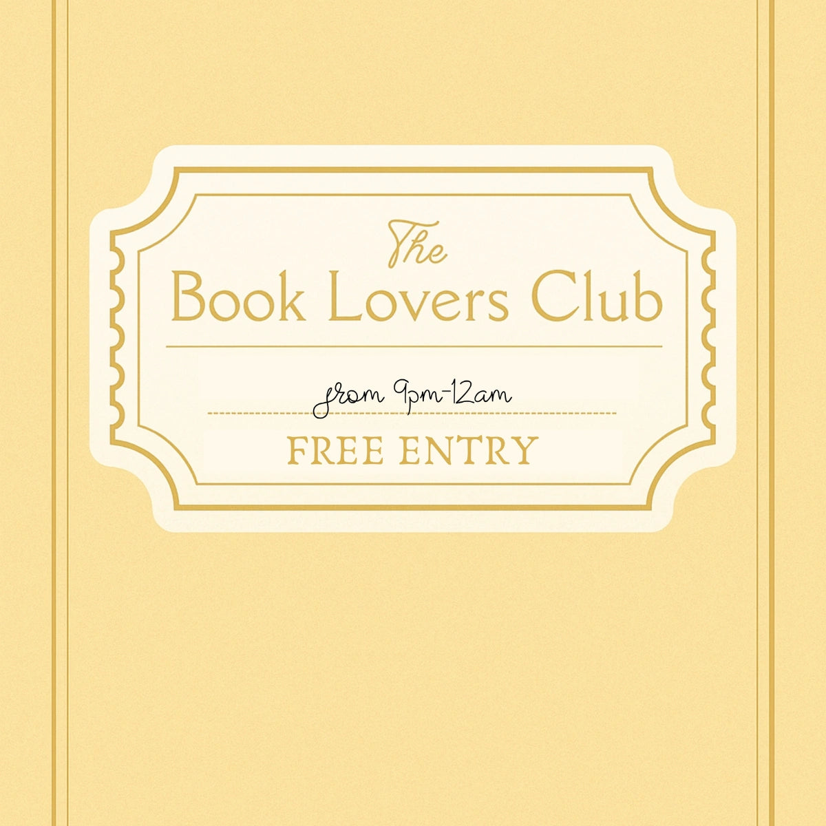 Book Lovers Club Print – Vintage Reading Poster