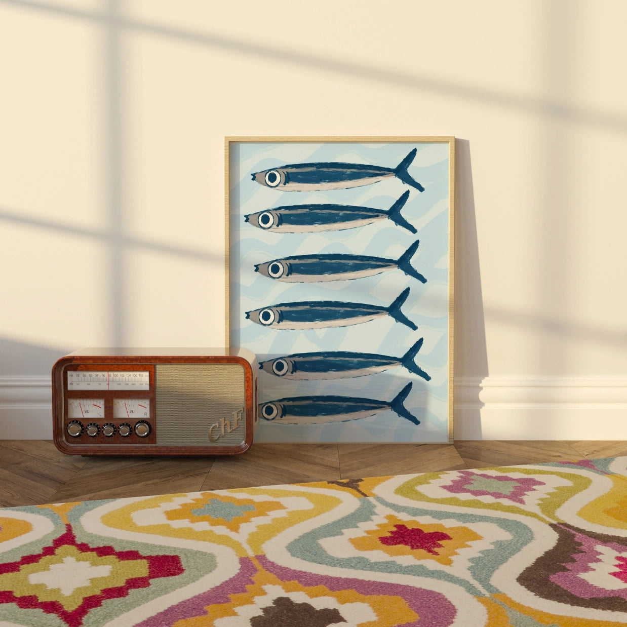 Sardines Summer Print – Trendy Coastal Wall Art