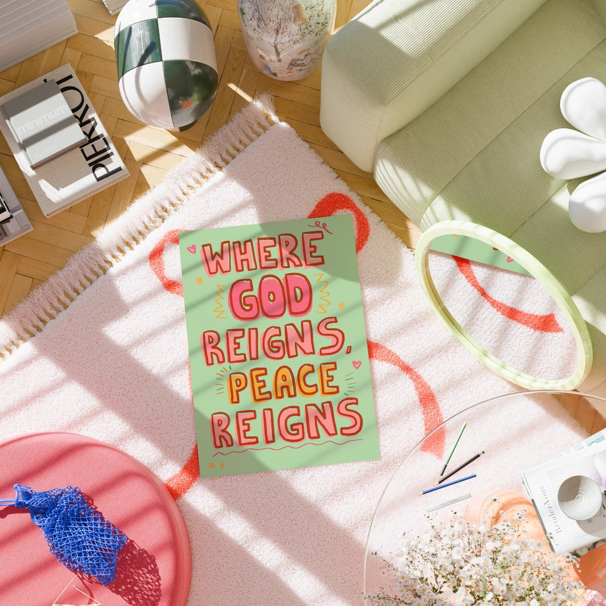 God Reigns Peace Print – Christian Wall Art