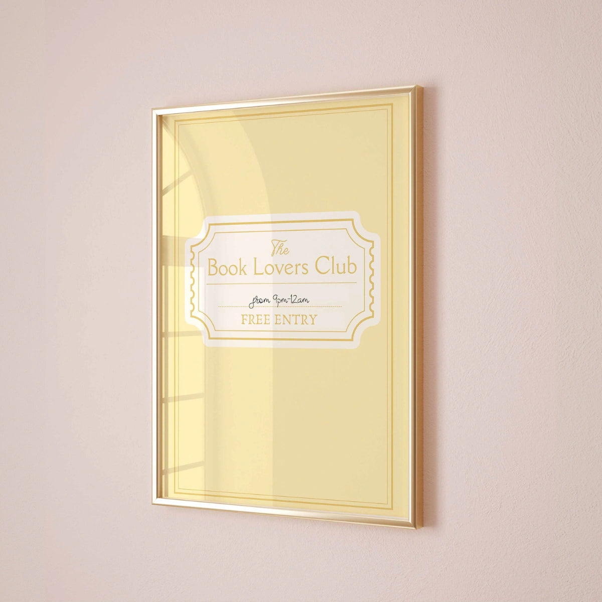 Book Lovers Club Print – Vintage Reading Poster