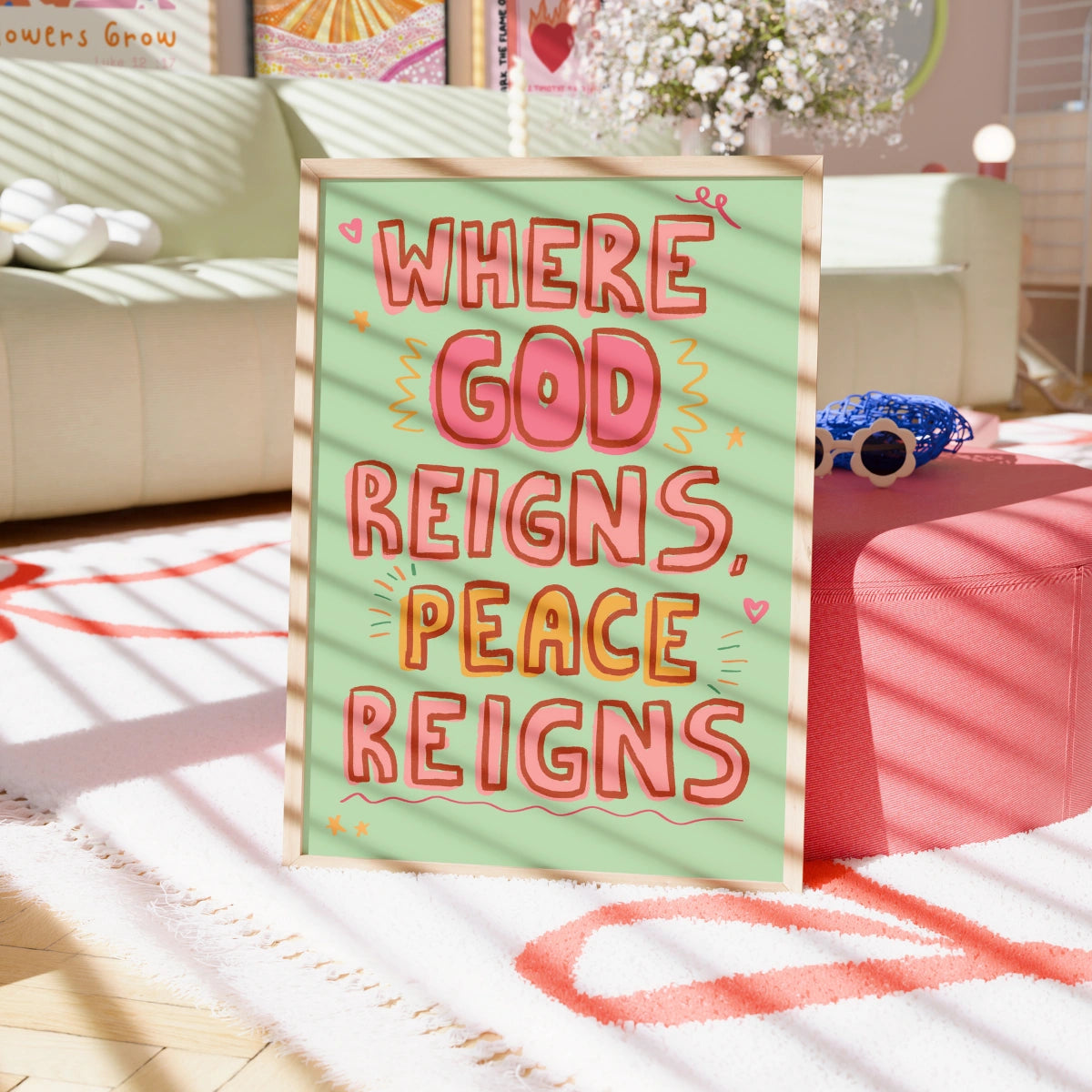 God Reigns Peace Print – Christian Wall Art