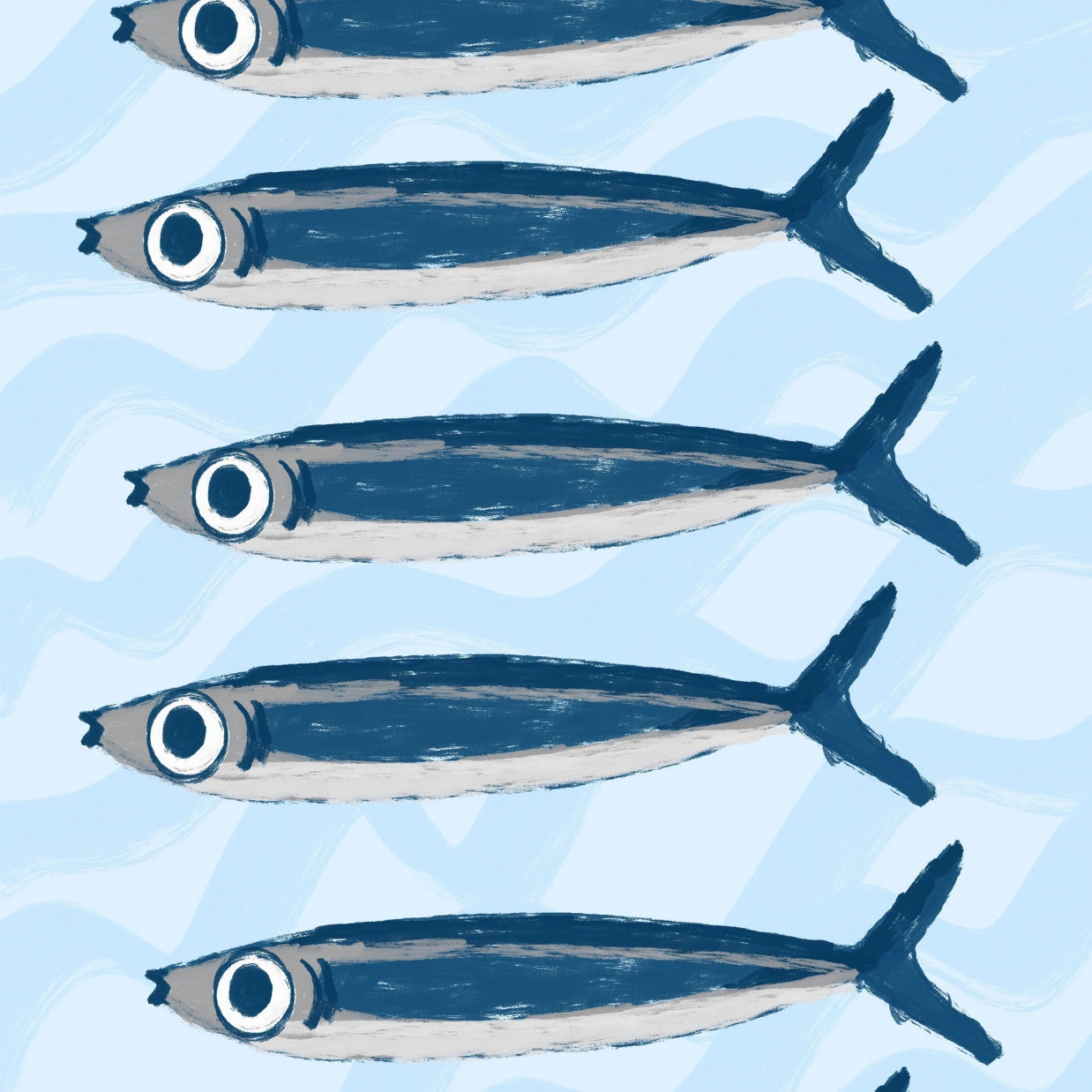 Sardines Summer Print – Trendy Coastal Wall Art