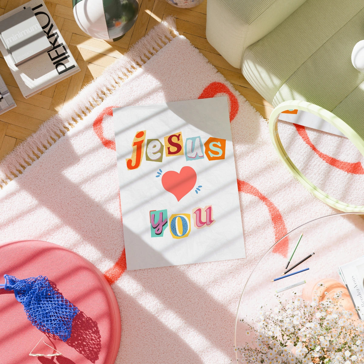 Jesus Loves You Print – Christian Collage Wall Art