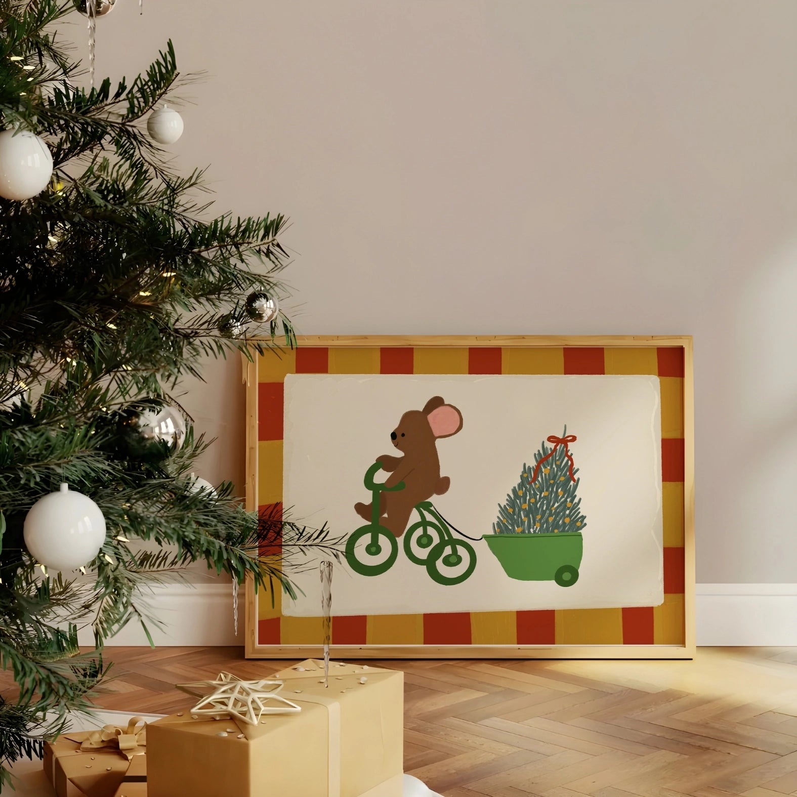 Mouse Christmas Nursery Print