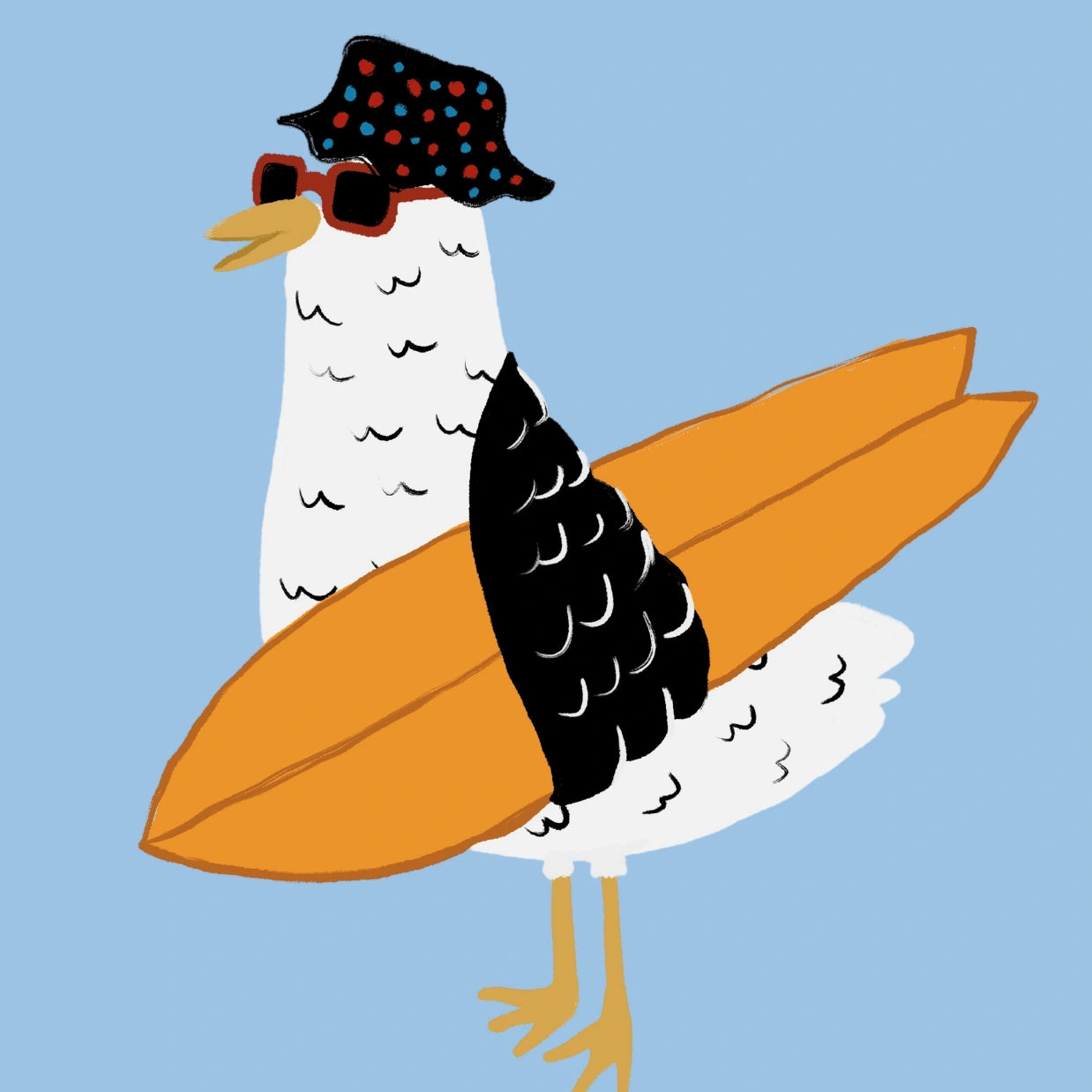 Cool Seagull Print – Funny Coastal Summer Wall Art