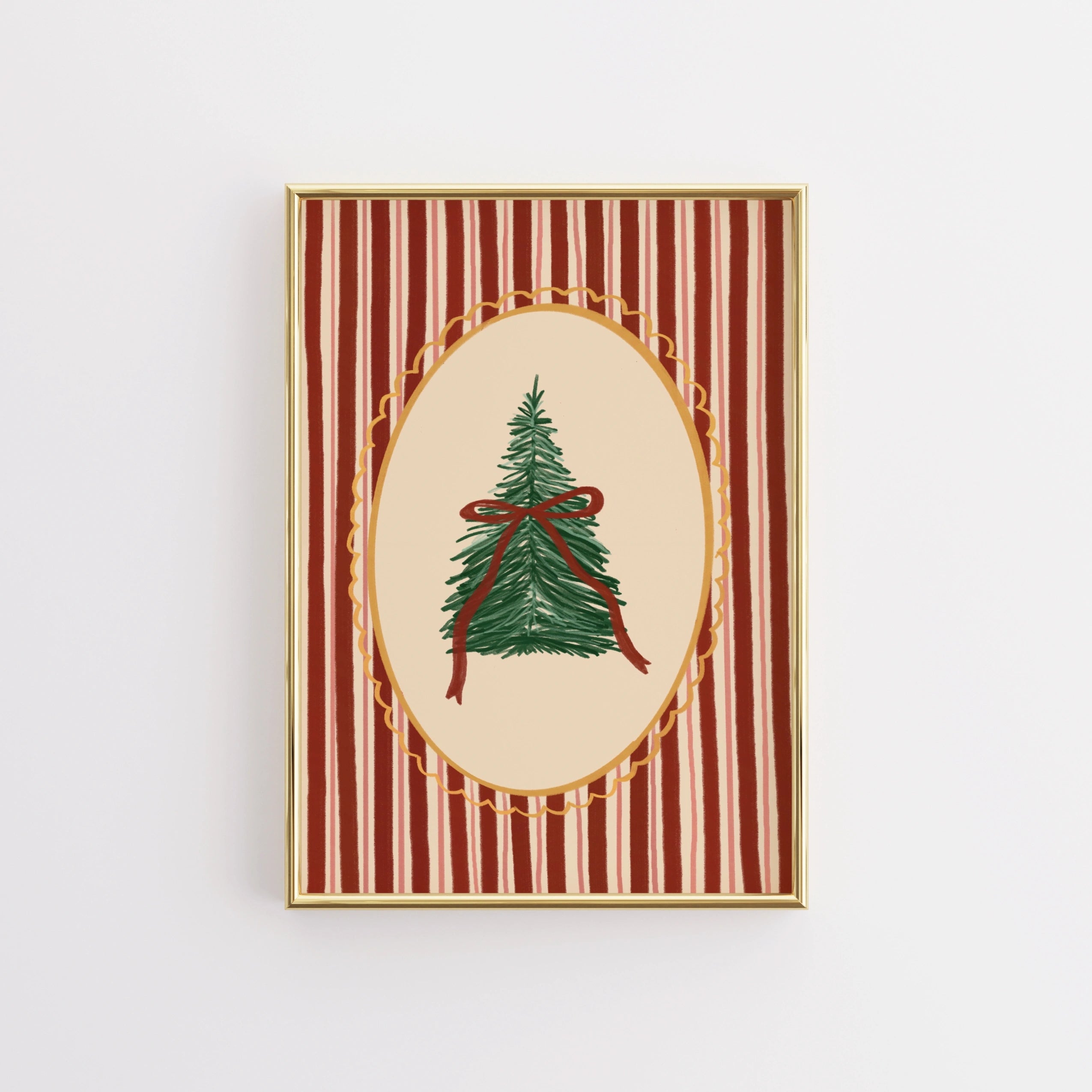 Vintage-Weihnachtsbaum-Wandkunst