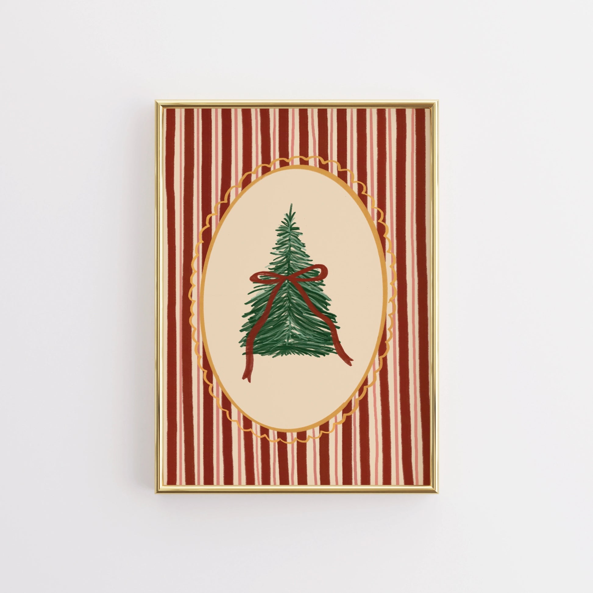 Vintage-Weihnachtsbaum-Wandkunst