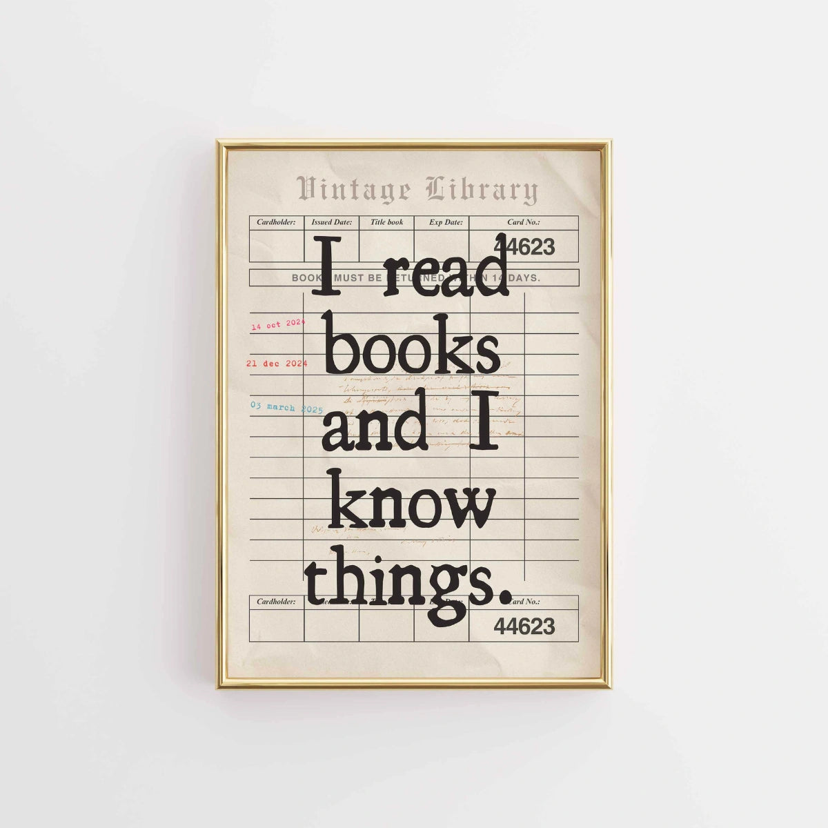 I Read Books Print – Funny Bookish Wall Art
