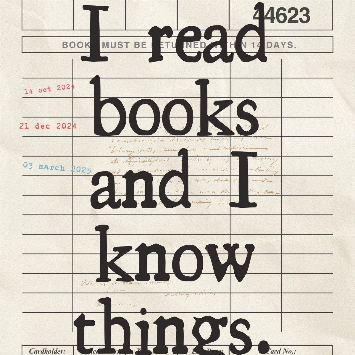 I Read Books Print – Funny Bookish Wall Art