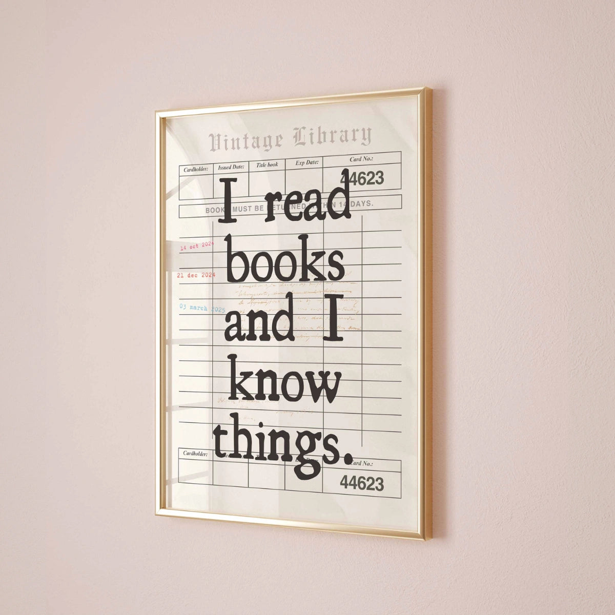 Stampa "Io leggo libri" - Divertente arte murale a tema libri