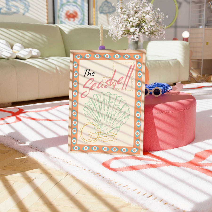 The Seashell Wall Art - Preppy Coastal Print