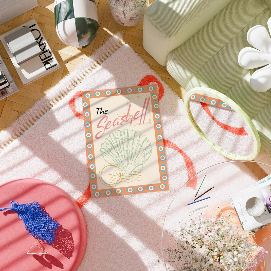 The Seashell Wall Art - Preppy Coastal Print