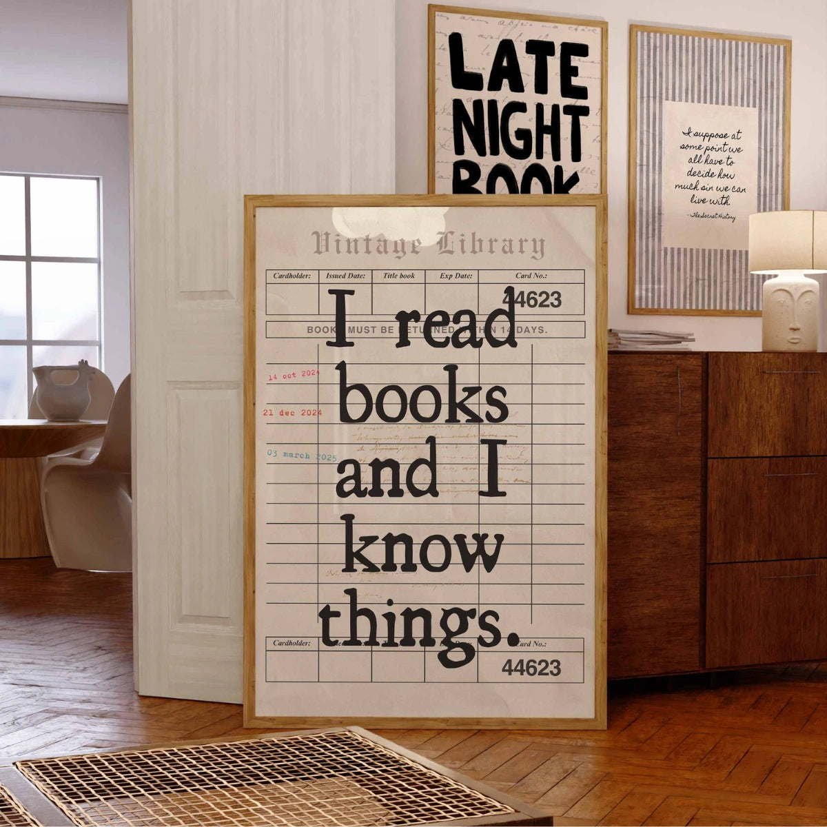 Stampa "Io leggo libri" - Divertente arte murale a tema libri