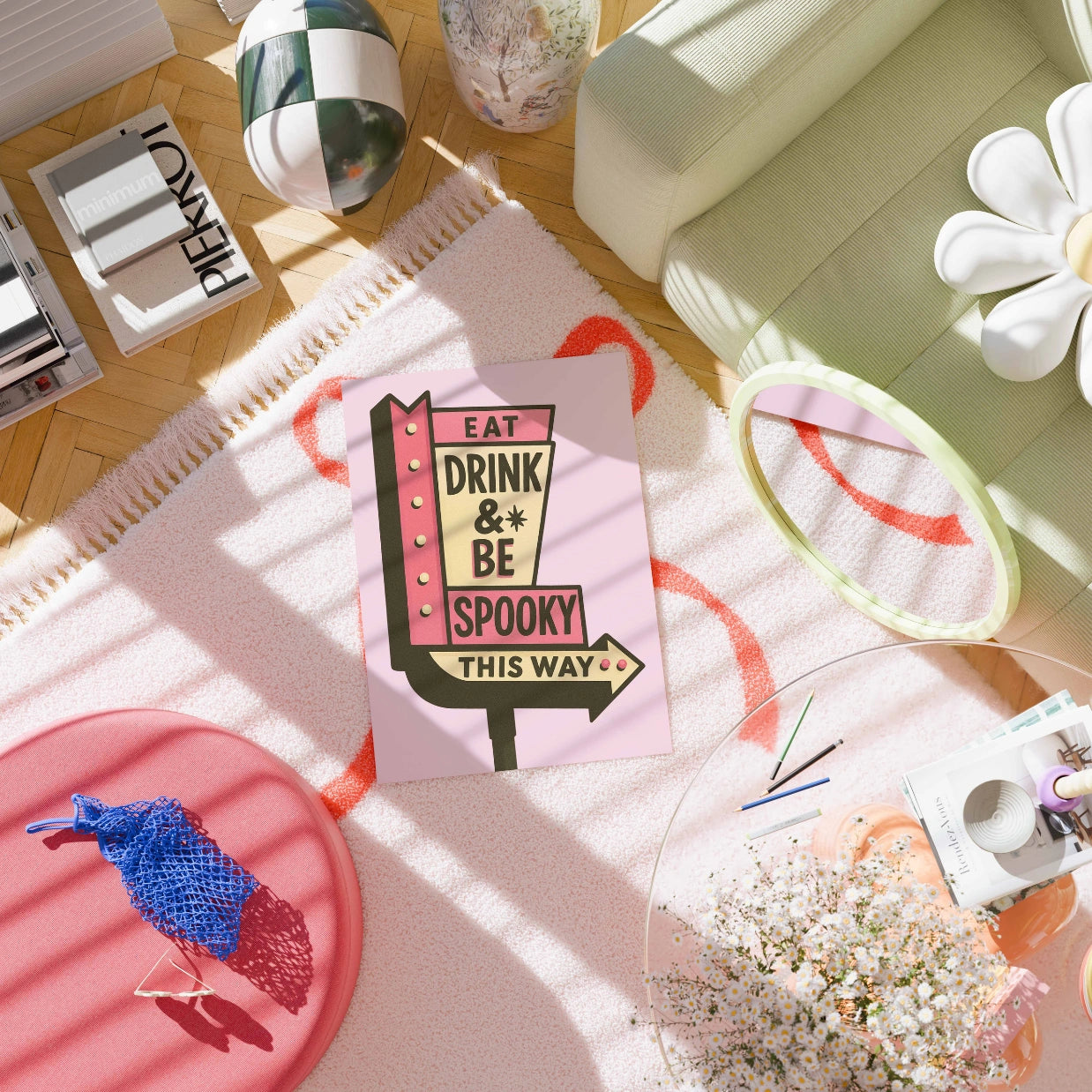 Eat Drink & Be Spooky – Retro Halloween Print