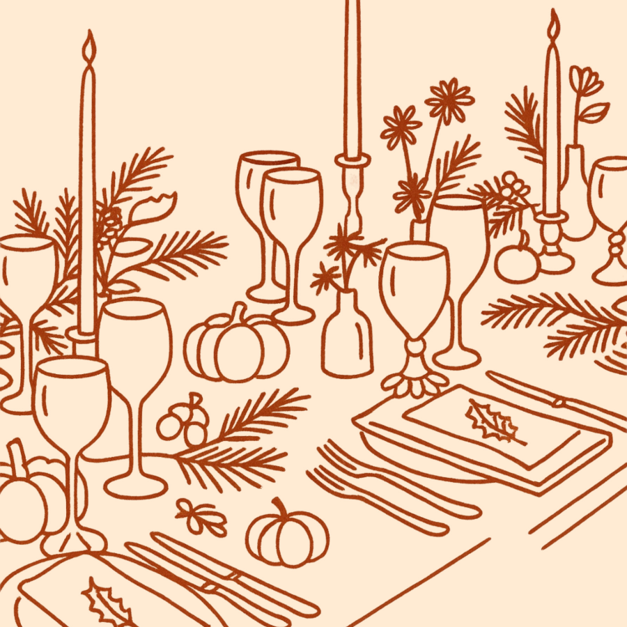 Thanksgiving Table Wall Art – Fall Harvest Decor