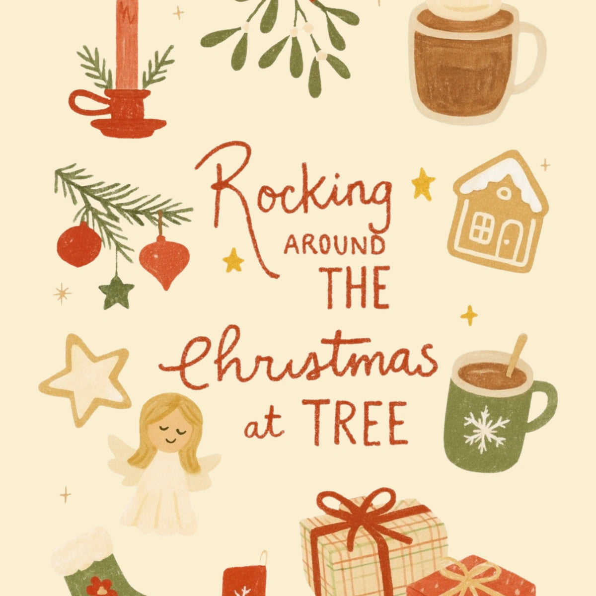 Rocking Around the Christmas Tree Print