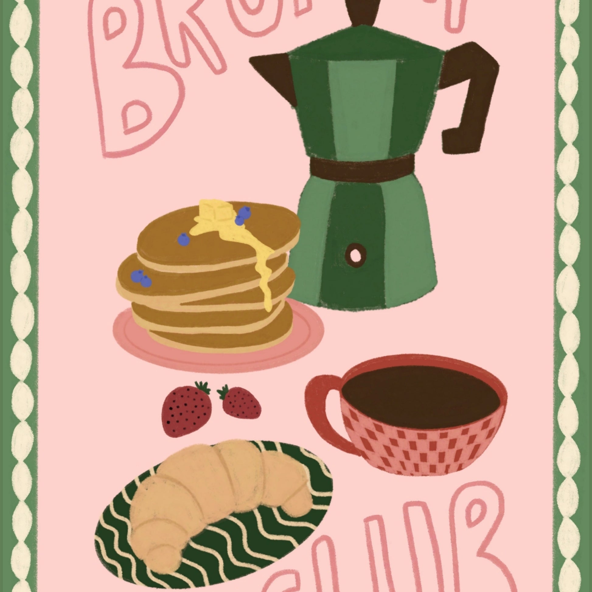 Decorazione murale per la tavola da pranzo italiana – Stampa di pasta, vino e cucina