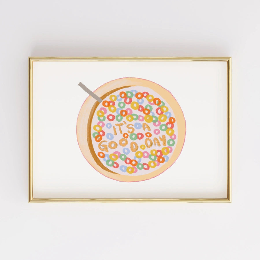 Cereal Bowl Wall Art – It’s a Good Day Print