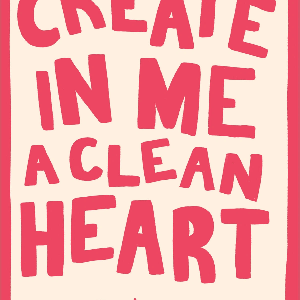 Stampa del Salmo "Cuore Puro" - Versetto della Bibbia Cristiana da Parete