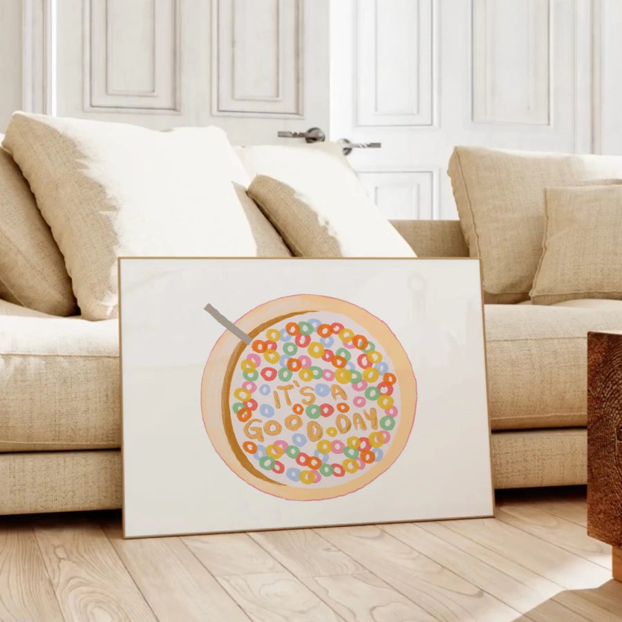 Cereal Bowl Wall Art – It’s a Good Day Print